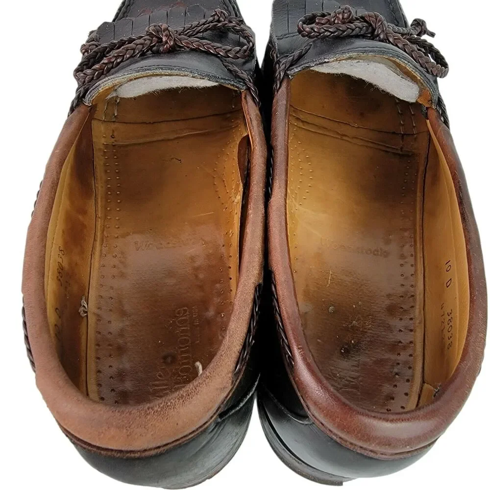 Allen Edmonds‎ Slip On Loafer Men 10 Brown Black Leather Woodstock